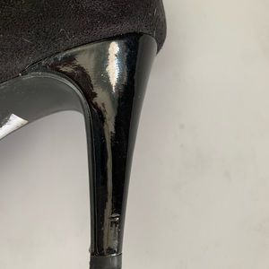 Black suede knee high